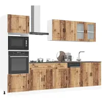 vidaXL 7-delige Keukenkastenset Porto bewerkt hout wit