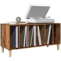 vidaXL Platenkast 100x38x48 cm bewerkt hout oud houtkleurig
