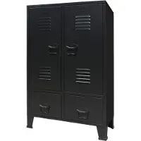 vidaXL Kledingkast industrieel 67x35x107 cm staal wit