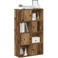 vidaXL Boekenkast 60x24x101,5 cm bewerkt hout oud houtkleurig