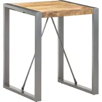 vidaXL Eettafel 70x70x75 cm massief ruw mangohout