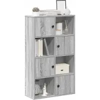 vidaXL Boekenkast 60x24x101,5 cm bewerkt hout grijs sonoma eikenkleur