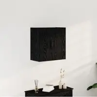 vidaXL Wandkast 60 x 31 x 60 cm Bewerkt hout Zwart Eiken