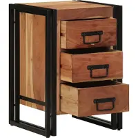 vidaXL Nachtkastje met lade Bruin 40 x 40 x 59 cm Massief Acacia Hout