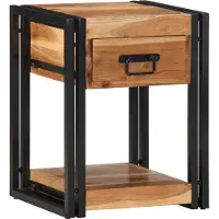 vidaXL Nachtkastje 2 st Bruin 40 x 35 x 50 cm Massief Acacia Hout