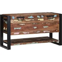 vidaXL Opbergbox Multikleur 80 x 35 x 45 cm Massief gerecycled hout