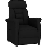 vidaXL Fauteuil Zwart Microvezel