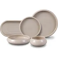 Bricard – servies – Bondy – 25-delig voor 6 personen – taupe – porselein Ø26,8 cm