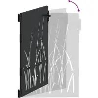 vidaXL Tuinpoort met slot Zwart 85 x 125 cm Poedercoated staal