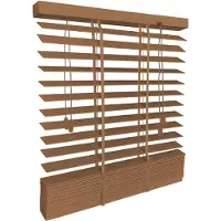 Sol Royal BE5 – Houten Jaloezieen Eikenhout 50 mm Lamellen Extra Breed – 160x180 cm – Eenvoudige Montage aan Muur & Plafond – Echt Hout – Rolgordijn Raam & Deur