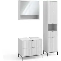 Vicco Eliza Badkamermeubelset – 3 delen Wit