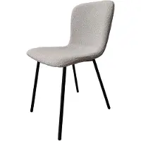 Huisenthuis.nl Stoel Kyra Lichtgrijs - Bouclé - Set van 4 - Zithoogte 47.5 cm - Zitdiepte 40 cm