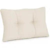 Beautissu loungekussen XLuna †“ rugkussen natuur 50x40 cm kussen in matraskussen kwaliteit