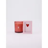 Zusss Cadeauset Geurkaars Love Met Broche In Doosje - Verjaardag - Cadeau Dames Glas / Paraffine Roze