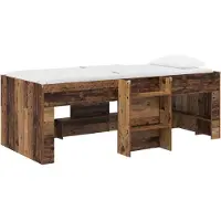 vidaXL Kinderhoogslaper Oud hout 90 x 190 cm Bewerkt hout