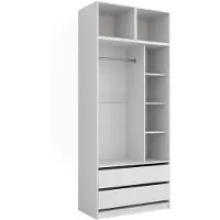 Vicco Elmo Kledingopslagkast – 50 x 40 cm Set van 3 Wit