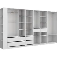 Vicco Elmo Kledingopslagkast – 50 x 200 cm Set van 5 Wit