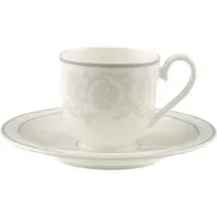 Villeroy & Boch Espressotasse mit Untertasse Gray Pearl 70 ml