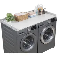 Vevor Werkblad voor wasmachine en droger (137 x 69,9 cm) met opstaande rand en haken