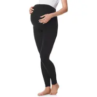 Be Mammy BE-BE20-230-LE Dames Zwangerschapsleggings - Lang - Katoen - Elasthan - Yogabroek - Zwart - L
