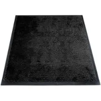 Miltex vuilvangmat Eazycare Style, hoekig, antistatisch, UV-bestendig, afwasbaar, high twist nylon & Niltril rubber, 750 x 850 mm, diepzwart