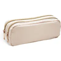 Soho - Luxe Etui Bakmodel XL - Pennenzak - Penetui - Voorzien van dubbelvak - Met interne organizer - 21x9cm - DUNE - Roze