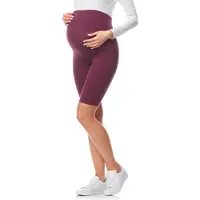 Be Mammy BE-BE20-228-LE Dames Zwangerschapsleggings - Kort - Katoen - Elasthan - Yogabroek - Wijnrood - M