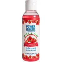 Power Escorts Glijmiddel op Waterbasis 200 ml – Aarbei Smaak – Slide & Play – Geschikt voor Condooms