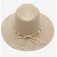 HS Strohoed Cowboy met Schelpenband - Meerdere Kleuren - Zwart