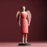 MEA Anita engel staand, roze 16x13x40cm