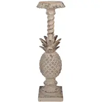 Clayre & Eef Kandelaar 11x11x41 cm Beige Keramisch materiaal