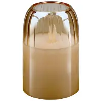 Arti Casa LED Kaars in Glazen Pot - Sfeervolle Verlichting voor Binnen - Ø7,5x12,5cm - Beweegbare Lont - Realistisch Vlam-Effect - Werkt op AA-Batterijen - Kleur: Creme/Bruin