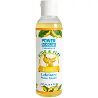Power Escorts Glijmiddel op Waterbasis 200 ml – Banaan Smaak – Slide & Play – Geschikt voor Condooms