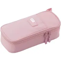 Soho - Luxe Etui Bakmodel XL - Pennenzak - Penetui - Voorzien van dubbelvak - Met interne organizer - 24x12cm - GB Pastel - Roze