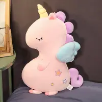 Double Horse Schattige eenhoorn - Pluche speelgoed/Zachte eenhoornpop/Knuffel/Eenhoornpop/Kindercadeau Roze 70CM