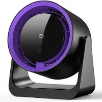 VHV - Tafelventilator - USB mini ventilator - stille bureauventilator 5 standen USB-C oplaadbaar met digitaal display 180° verstelbaar - voor kantoor, slaapkamer, thuiswerkplek en reizen