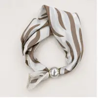 HS Parelsjaal Zebraprint - Meerdere Kleuren - Beige Zebraprint