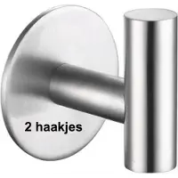Go Go Gadget - Ophanghaak - Zelfklevend - Multifunctioneel - 1 set van 2 stuks - Zilver