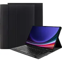 Just in Case tablet Hoes met Toetsenbord geschikt voor Samsung Galaxy Tab S10 Ultra / Tab S9 Ultra 14.6 inch - QWERTZ Bluetooth Keyboard Case - Zwart