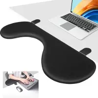 Giecy Opklapbare Bureau Armsteun - Ergonomische Pols En Elleboog Ondersteuning - Klembevestiging Bureau Uitbreiding Voor Typen Werken Studeren En Gaming - Zwart