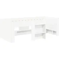 vidaXL Kinderhoogslaper Wit 75 x 190 cm Bewerkt hout