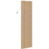 vidaXL - Rolgordijn - Natuurlijk - en - Bruin - 60 - x - 220 - cm - Bamboe