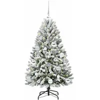 vidaXL Kunstkerstboom 120 cm 150 LED's Warmwit PVC en Staal