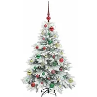 vidaXL Kunstkerstboom met 150 LED met standaard Wit 120 cm PE en PVC