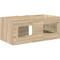 vidaXL Kinderhoogslaper Sonoma Eiken 80 x 160 cm Bewerkt hout