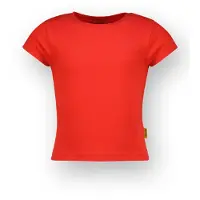 Vingino T-shirt rood Meisjes Stretchkatoen Ronde hals Effen - maat 128