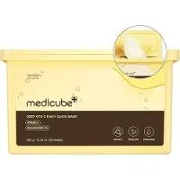 Medicube Deep Vita C 30 stuks dagelijkse Koreaanse maskers met snel loslatend drievoudig vitaminecomplex voor een stralende en gehydrateerde huid, veganistisch gecertificeerd