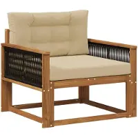 vidaXL Buiten Midden Sofa Naturel