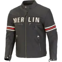 Merlin Revival D3O geperforeerde motorjas, leder, vintage zwart, maat 42