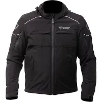 MUGENRACE Srippy Zwart Grijze Waterdichte Softshell Jas Maat M